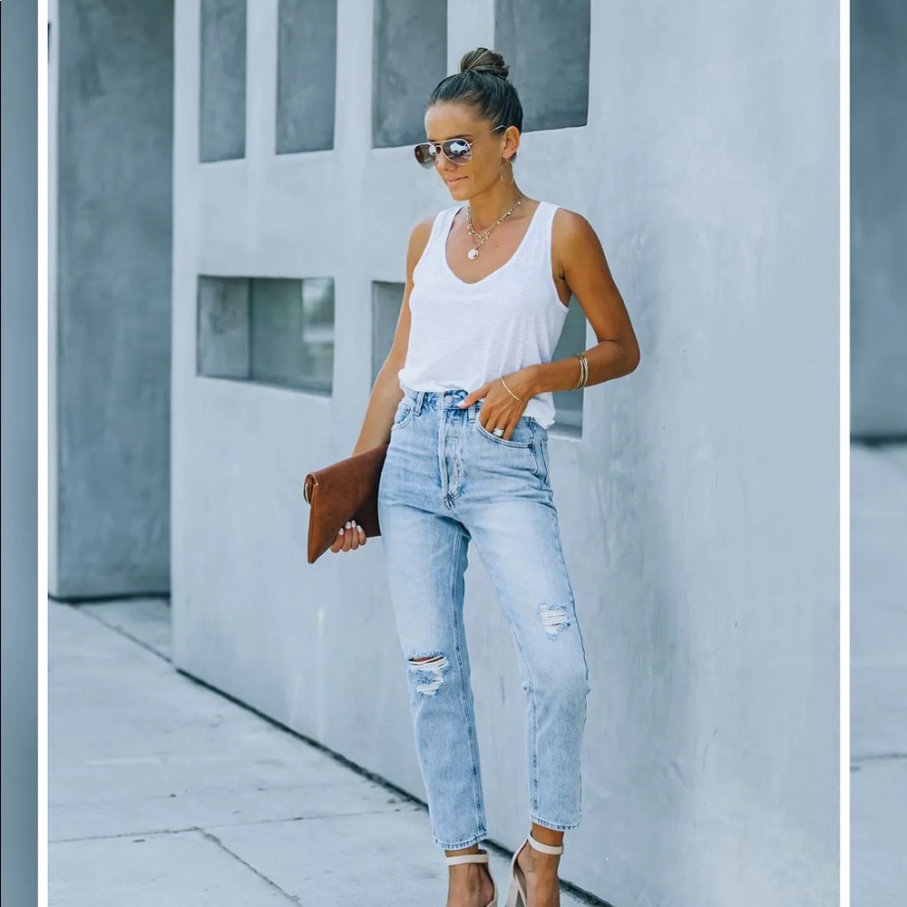 Vici kason high rise distressed jeans